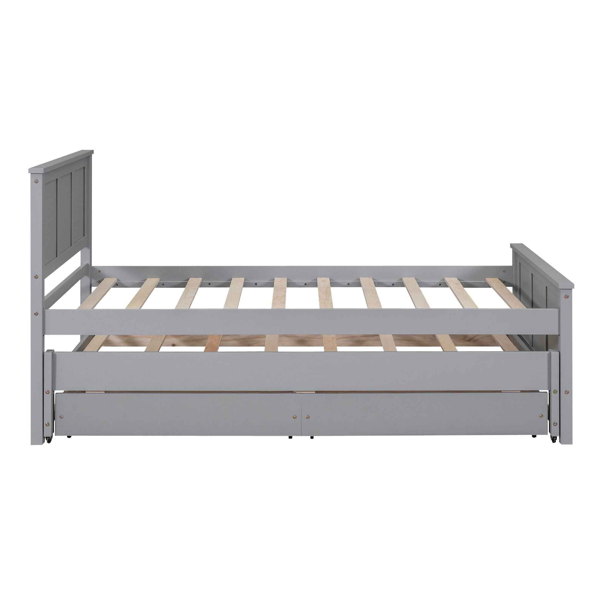Platform Bed With Trundle And Drawers