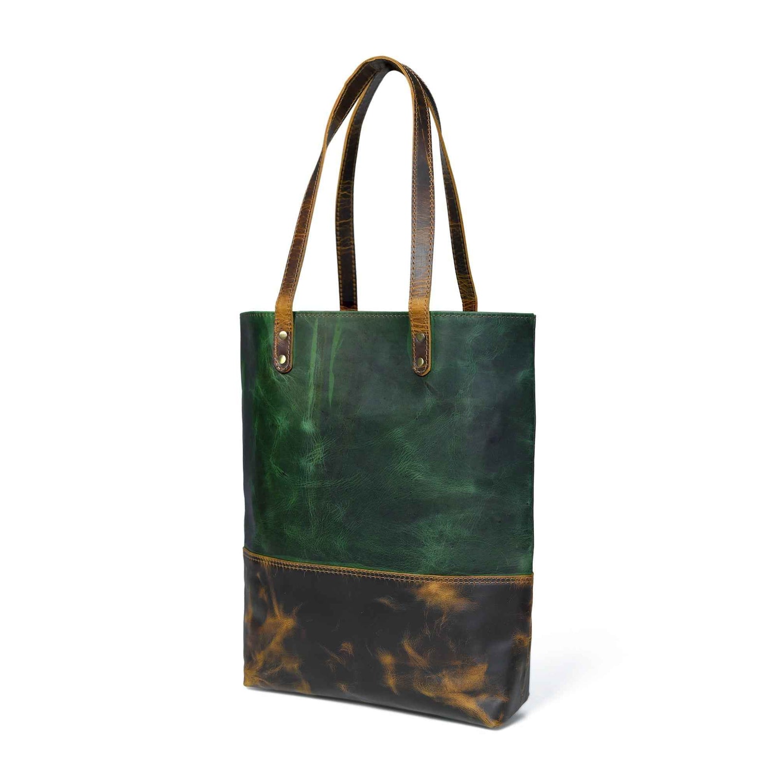 Green Women's Leather Tote