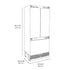 ZLINE 36" Panel Ready Built-In Bottom Freezer Refrigerator,Water Dispenser, Ice Maker,Graphite Gray, Matte Black GRBIVZ-36-MB