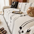 Chenille Jacquard Sofa Throw Cover with Tassel Soft Thick Couch Protector Blanket