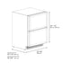 ZLINE 24" Touchstone 168 Can Outdoor-Rated Dual Refrigerator Drawer, Panel Ready Gold, RDSPOZ-24-G