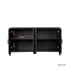 Cabinet With 4 Doors and 4 Open Shelves Freestanding Sideboard