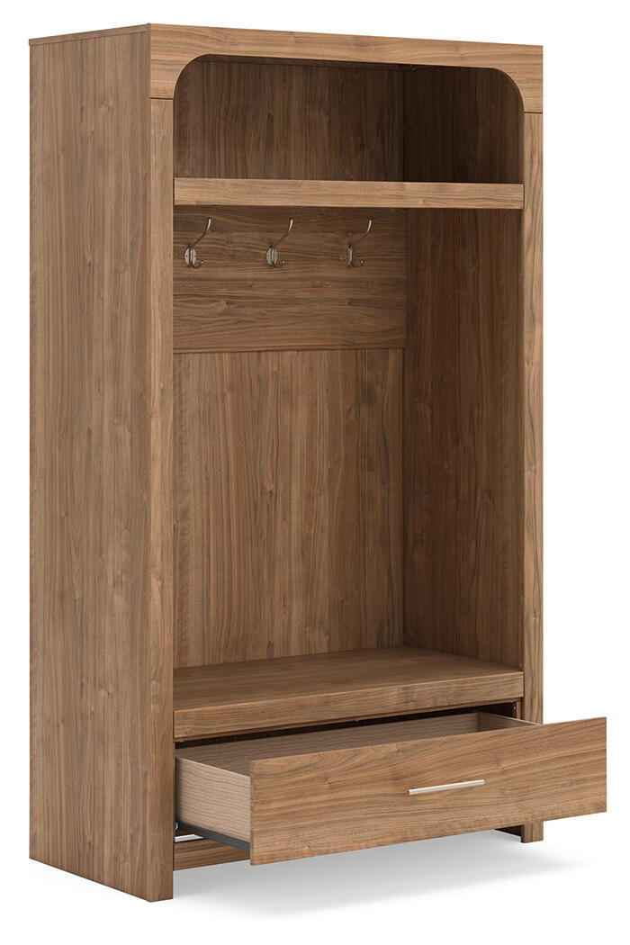 Dovander - Hall Tree With Storage Bench - Brown