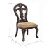 Elegant Style Beautiful Side Chairs 2 Piece Set Cherry With Tipping Fabric Upholstered Traditional Dining Furniture - Cherry