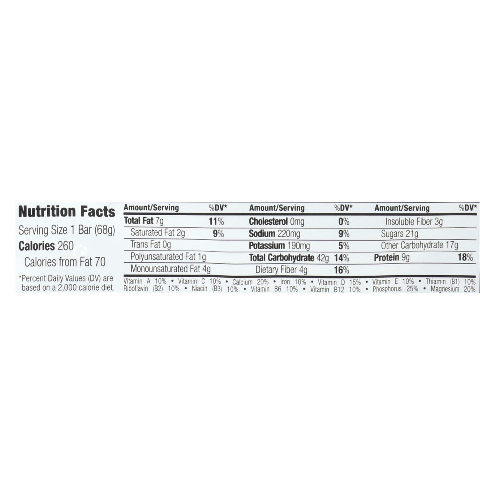 Clif Bar Organic White Chocolate Macadamia Nut, 2.4 Oz, 12-Pack