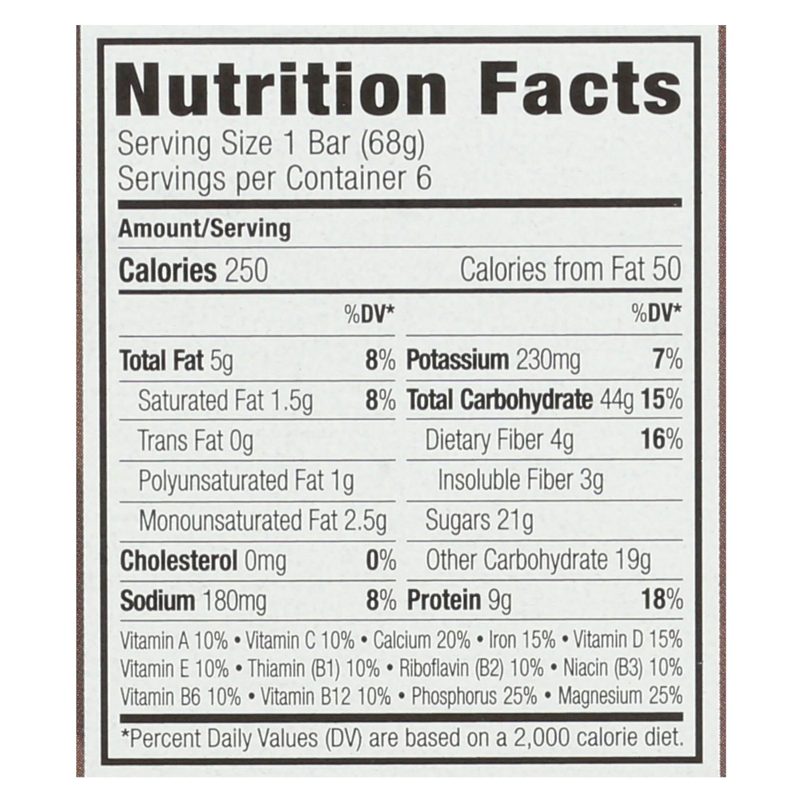 Clif Bar Energy Bar, Chocolate Brownie Delight, Pack of 6