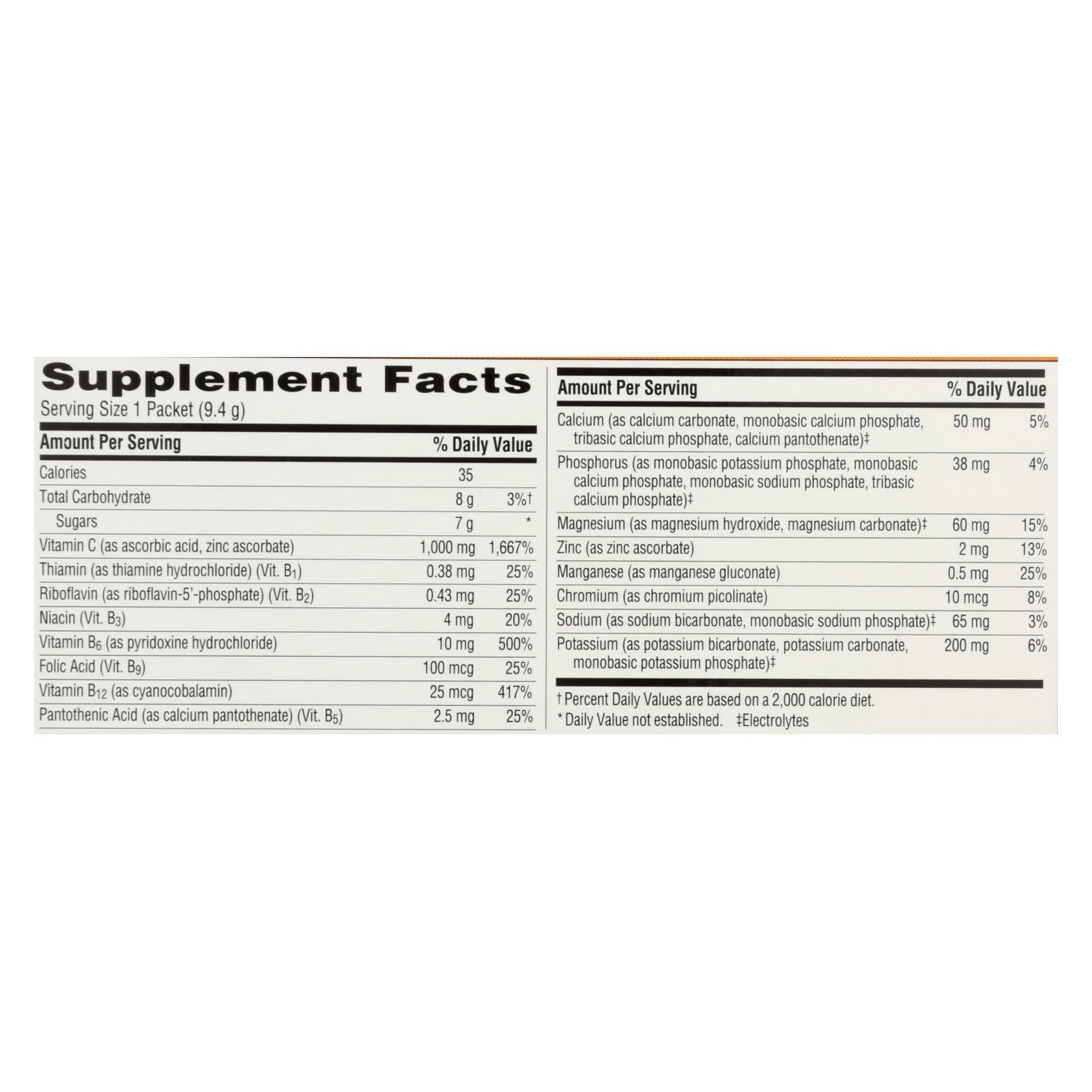 Emergen-C Tangerine Vitamin C Supplement - 30 Count (Case of 3)
