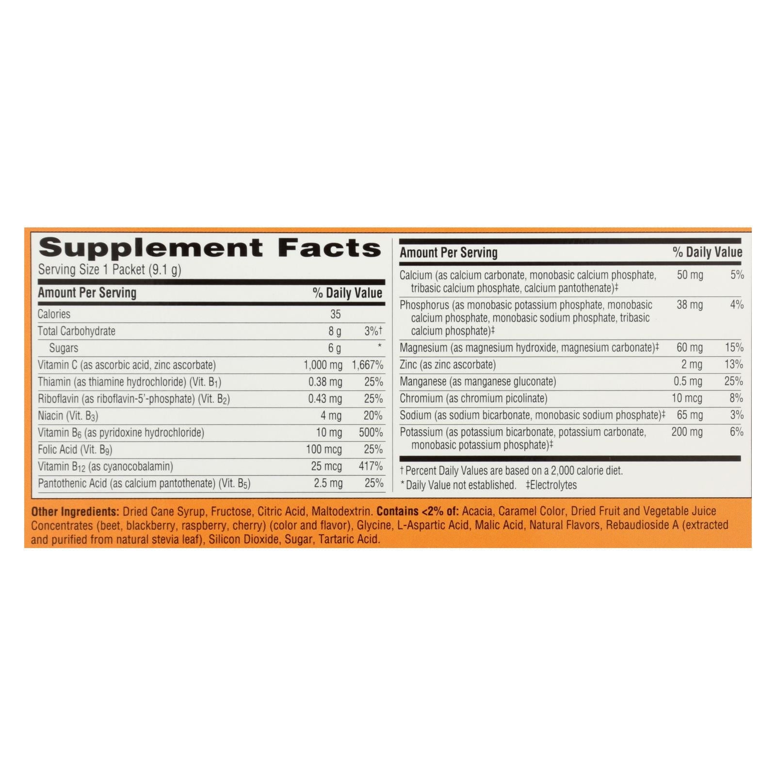 Emergen-C Raspberry Flavor Enhanced Immune Support Drink Mix Packets, 30 Count (Pack of 3)
