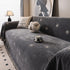 Chenille Camellia Floral Sofa Throw Cover Couch Blanket with Striped Jacquard