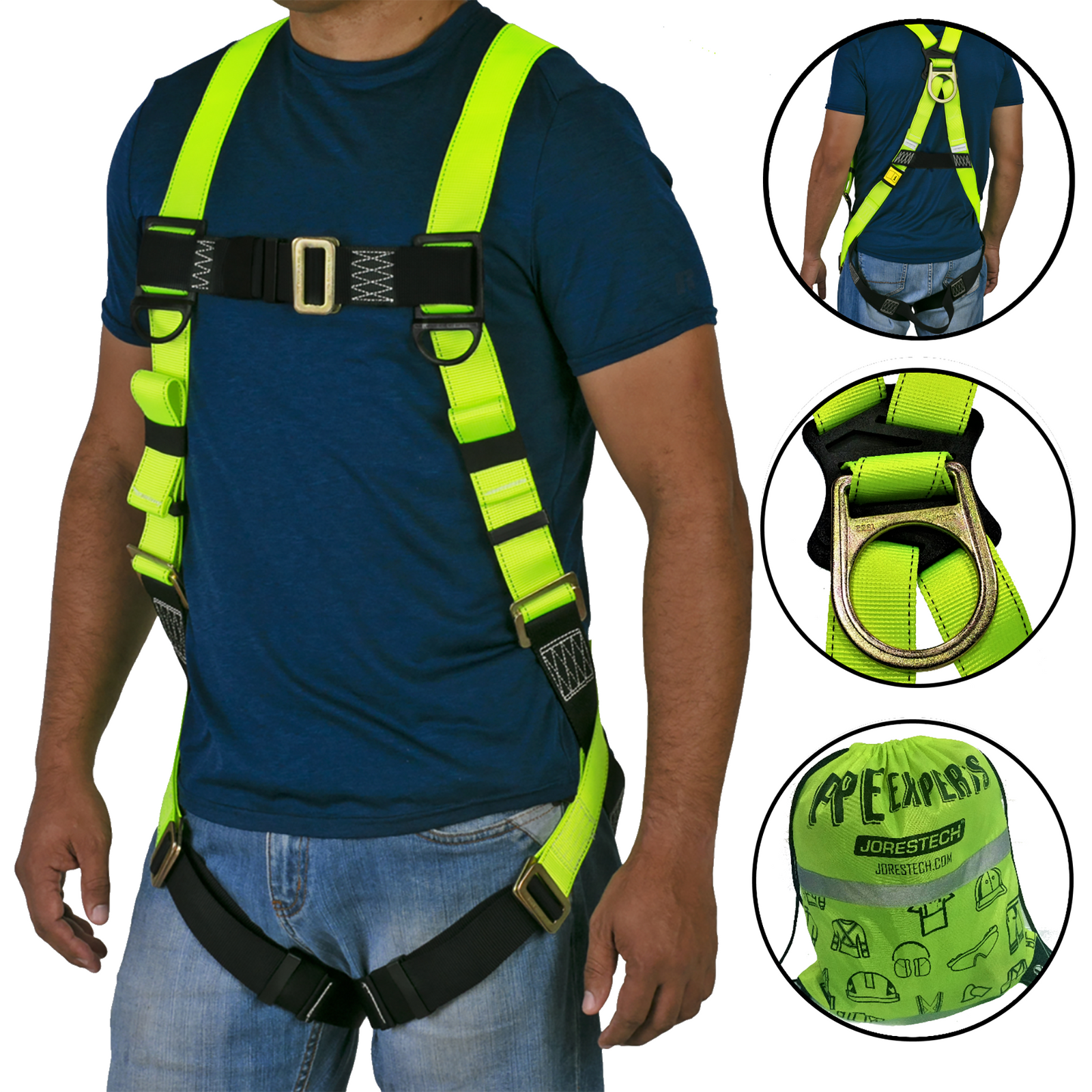 1D Fall Protection Safety Body Harness