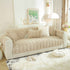 Bamboo-Style Sofa Towel, Faux Rabbit Fur Thickened Non-slip Seat Cushion Covers