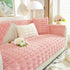 Bamboo-Style Sofa Towel, Faux Rabbit Fur Thickened Non-slip Seat Cushion Covers