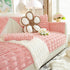 Bamboo-Style Sofa Towel, Faux Rabbit Fur Thickened Non-slip Seat Cushion Covers