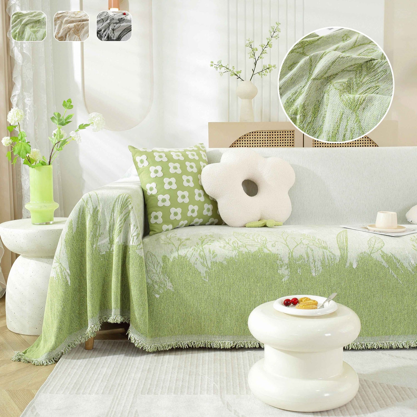 Sofa Cover Blanket for 1/2/3/4 Seat Couch Furniture Pet Protector Stylish Throws for Sectional Couch