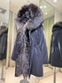 Genuine Silver Fox Fully Lined Hood Rabbit Insulated Parka