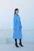 Classic Brushed Cashmere Wool Blend Overcoat in Azure