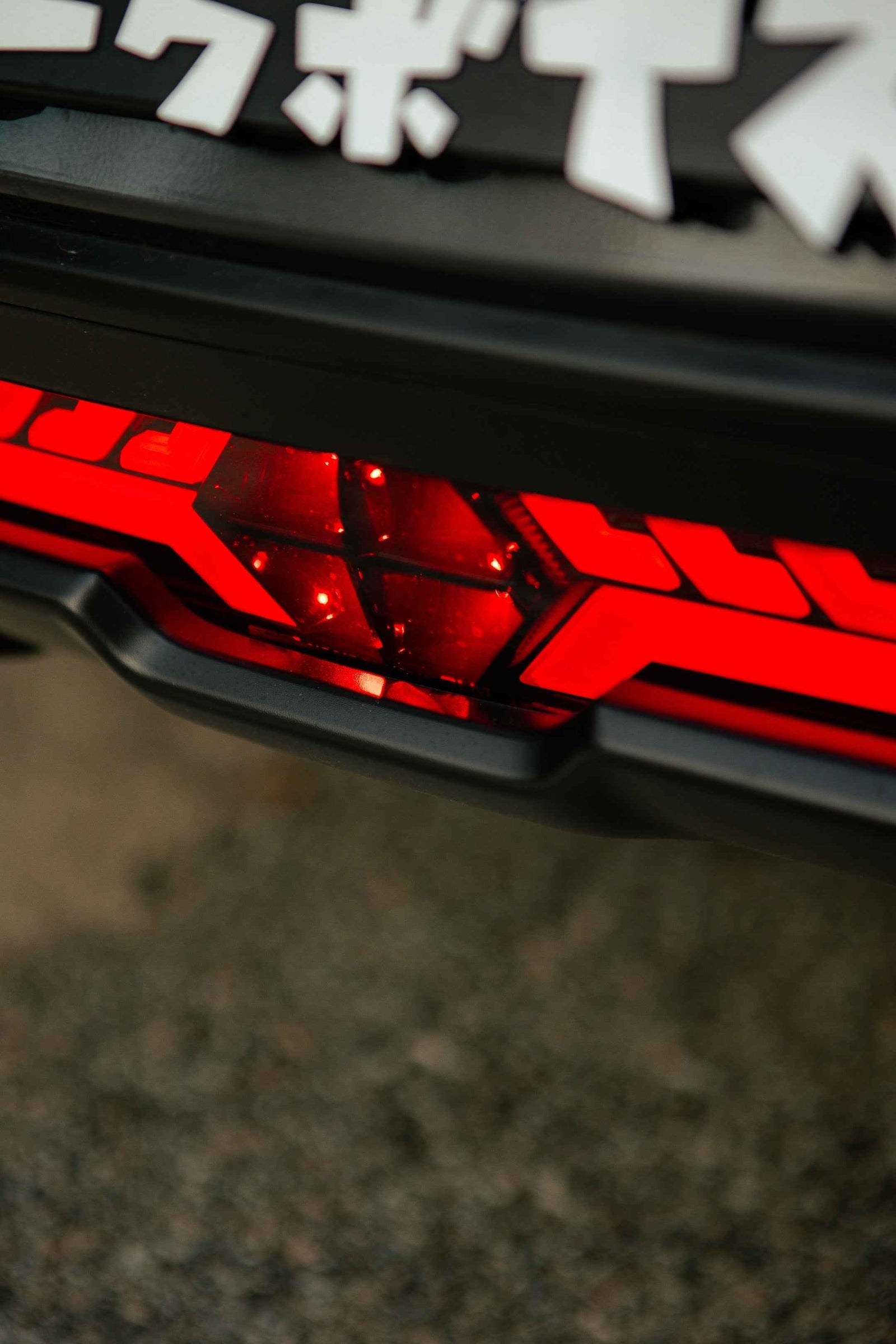 OLM V2 F1 Rear Fog Light (Clear Lens, Black Base, Red Bar) - 2022 BRZ / GR86