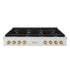 ZLINE 48" Paramount Gas Rangetop DuraSnow® Stainless Steel Champagne Bronze SRTSZ-48-CB