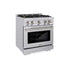 ZLINE 30" Select Gas Range Convection Gas Oven Stainless Steel Brass Burners HGR-BR-30