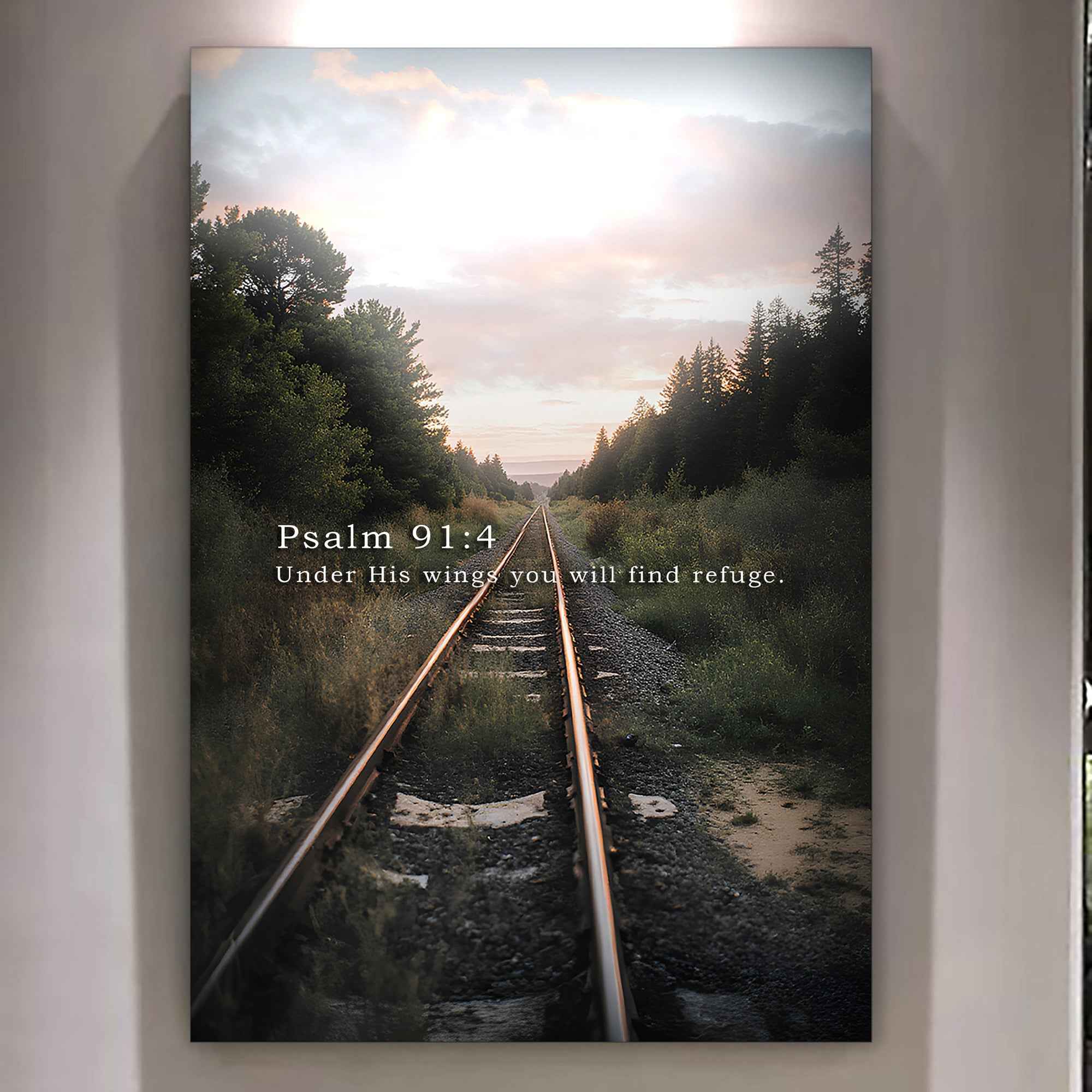 Under His Wings You Will Find Refuge - Psalm 91:4 Faith Wall Art