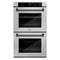 ZLINE 30"Professional True Convection Double Wall Oven, Air Fry, Self Clean, DuraSnow® Matte Black WADSZ-30-MB