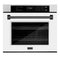 ZLINE 30"Professional True Convection Single Wall Oven, Air Fry, Self Clean, DuraSnow® White Matte, Matte Black WASSZ-WM-30-MB