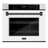 ZLINE 30"Professional True Convection Single Wall Oven, Air Fry, Self Clean, DuraSnow® White Matte, Matte Black WASSZ-WM-30-MB