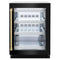 ZLINE 24" Touchstone 151 Can Beverage Fridge Black Stainless Steel Glass Door Champagne Bronze Handle RBSOZ-BS-24-CB