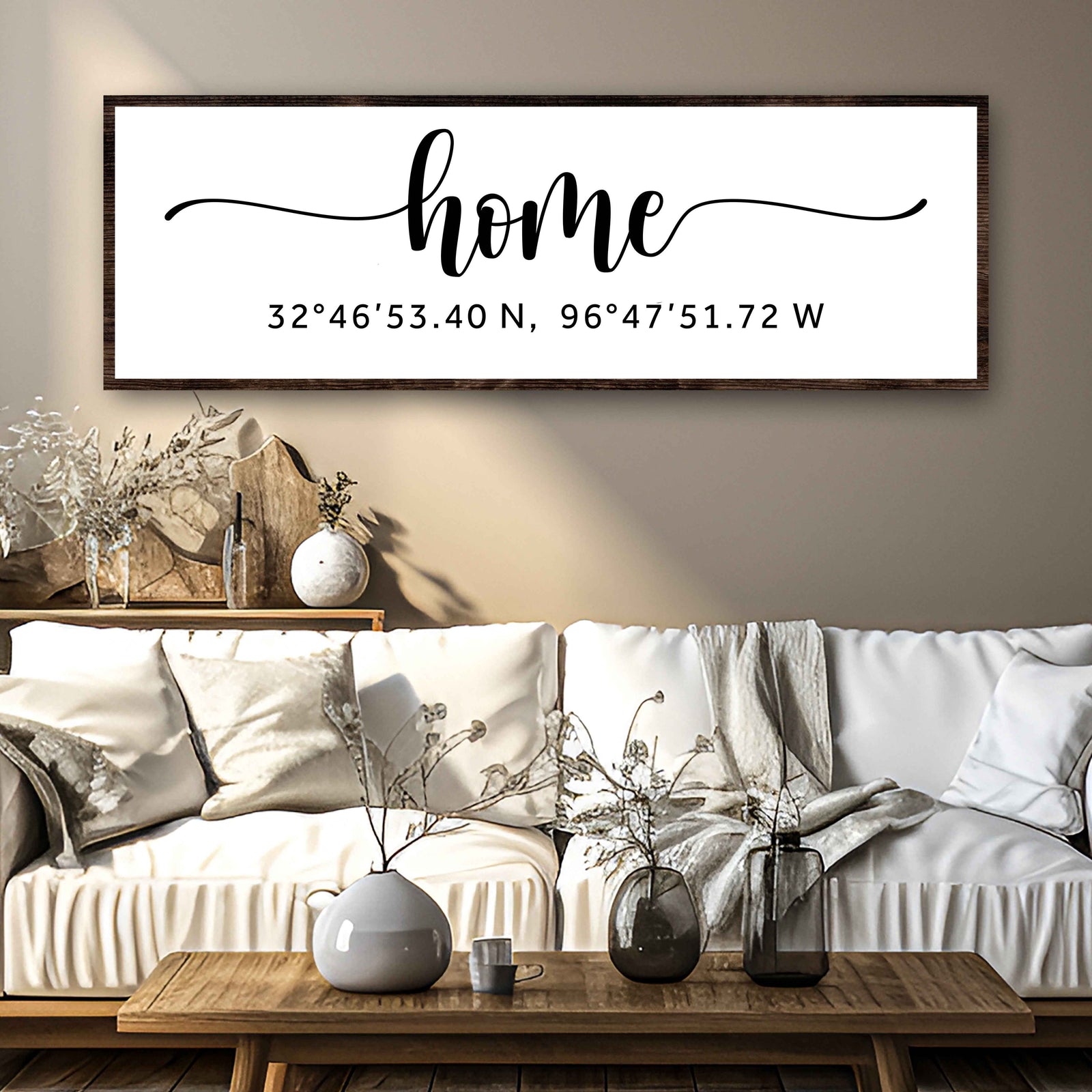 Family Home Coordinates Sign