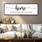 Family Home Coordinates Sign