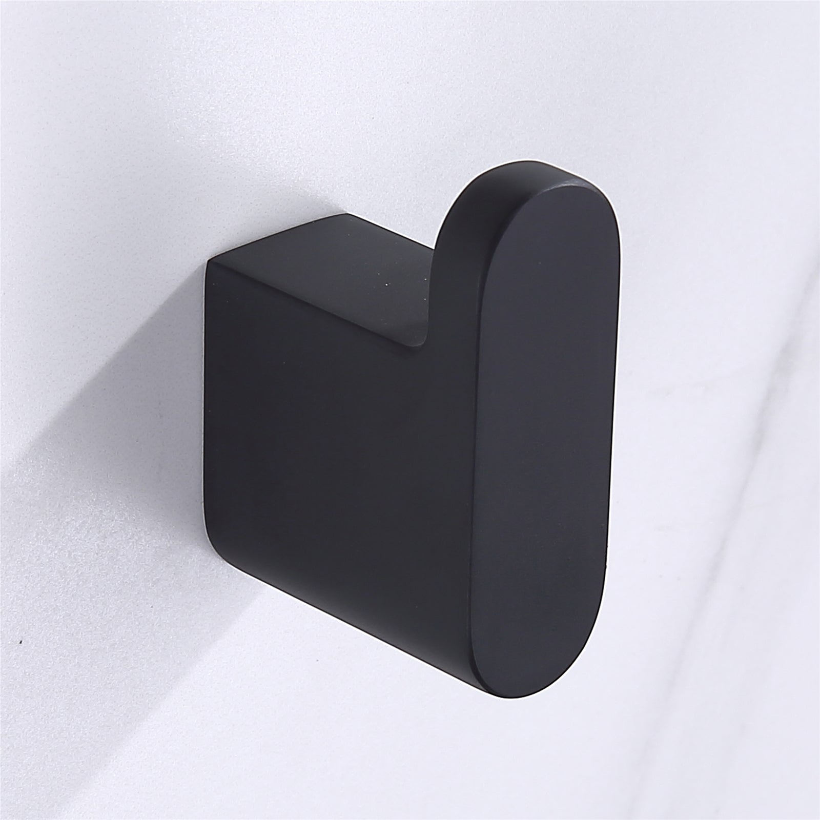 Luxurious 4-Piece Brass Matte Black Bathroom Hardware Set: Towel Bar, Towel Ring, Toilet Paper Holder, Robe Hook, and Tower Holder - Wall Mounted