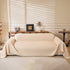 Natural Textured Linen Couch Cover, Breathable & Hypoallergenic Furniture Protector