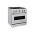 ZLINE 30" Classic Gas Range, Convection Gas Oven, Stainless Steel, Brass Burners, CGR-BR-30