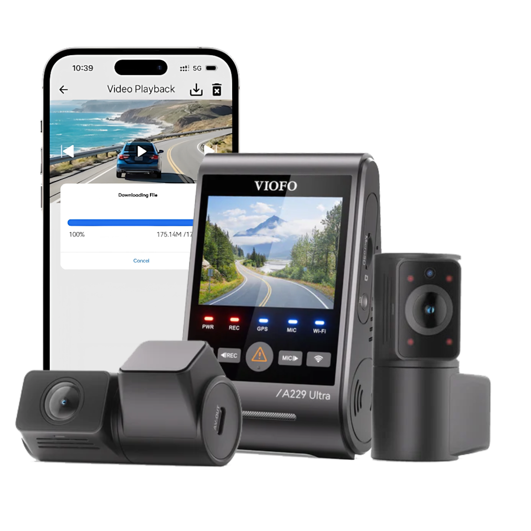 VIOFO A229 Ultra 4K+4K+1080p 3-Channel 30FPS UHD Dash Cam