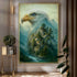 Eagle Over The Canyon Double Exposure Wall Art