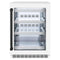 ZLINE 24" Touchstone 151 Can Beverage Fridge White Matte Glass Door Matte Black Handle RBSOZ-WM-24-MB