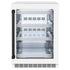 ZLINE 24" Touchstone 151 Can Beverage Fridge White Matte Glass Door Matte Black Handle RBSOZ-WM-24-MB