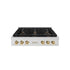 ZLINE 36" Paramount Gas Rangetop DuraSnow® Stainless Steel Polished Gold SRTSZ-36-G