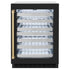 ZLINE 24" Touchstone Dual Zone 44 Bottle Wine Cooler Black Matte Glass Door Champagne Bronze Handle RWDOZ-BLM-24-CB