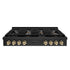 ZLINE 48" Paramount Gas Rangetop Black Stainless Steel Polished Gold SRTBZ-48-G