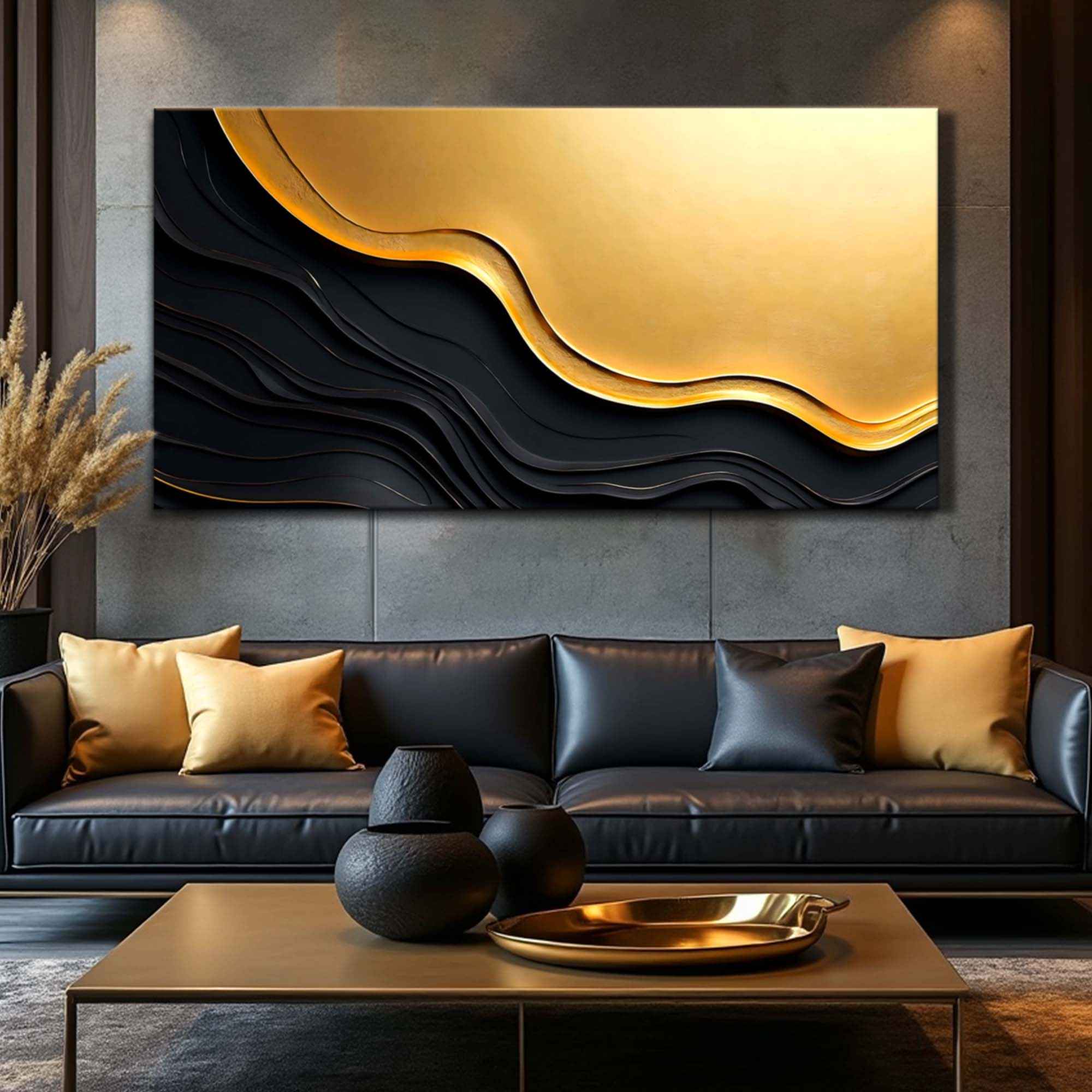 Black And Gold Minimalist Abstract V