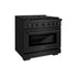ZLINE 36"Paramount Dual Fuel Range Black Stainless Steel, SDRB-36