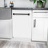 ZLINE Autograph 18" Dishwasher White Door, Black Handle DWVZ-WM-18-MB