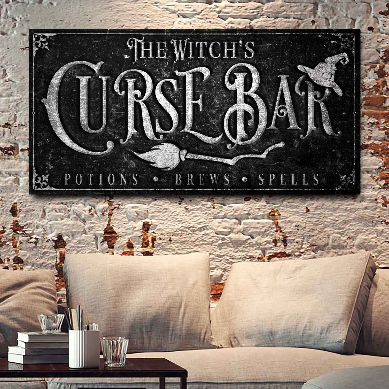 The Witch's Curse Bar Halloween Sign