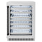 ZLINE 24" Touchstone Dual Zone 44 Bottle Wine Cooler DuraSnow® Stainless Steel Glass Door Matte Black Handle RWDOZ-SN-24-MB