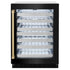 ZLINE 24" Touchstone Dual Zone 44 Bottle Wine Cooler Black Stainless Steel Glass Door Champagne Bronze Handle  RWDOZ-BS-24-CB