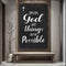 With God All Things Are Possible Faith Sign V