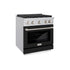 ZLINE 30" Gas Range, Convection Gas Oven, Stainless Steel,Matte Black  SGR-BLM-30