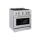 ZLINE 30" Select Gas Range Convection Gas Oven Stainless Steel HGR30