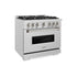 ZLINE 36" Classic Gas Range, Convection Gas Oven DuraSnow® Stainless Steel, CGRS-36